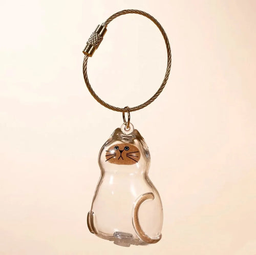 Cat Fur Memorial Charm Resin Keepsake Capsule for Pet Hair Portable