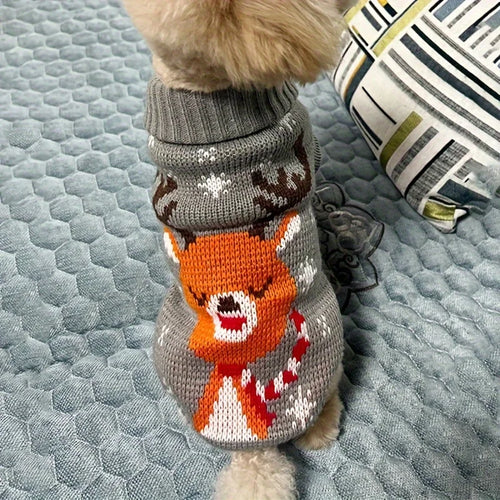 Christmas Style Pet Sweater for Dogs And Cats New Knitted Wool Sweater