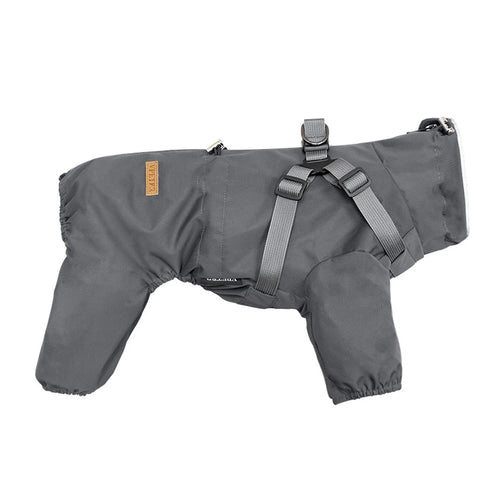 Dog Raincoat with Harness Waterproof Pet Rain Jacket for Small Dogs