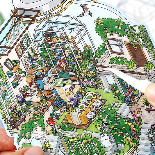 Kawaii  Deep Sea Home  3D DIY Landscape Sticker Pocket Cabin Scene