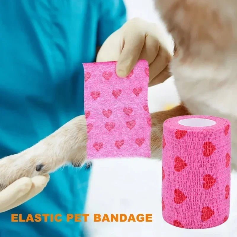 Pet Dog Cat Medical Breathable Elastic Bandage Non-woven Pet Self