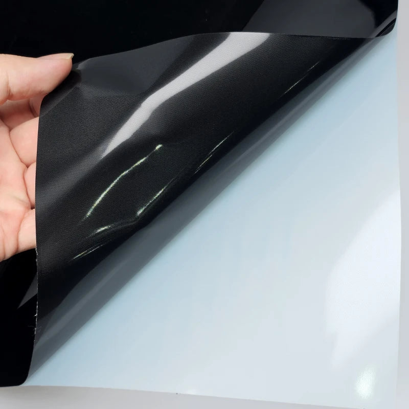 Ultra Gloss PET Piano Black Vinyl Wrap Film Sticker Glossy Black Self