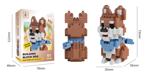 Variety Styled Cute Pet Dog Micro Mini Building Blocks Toys: Ideal