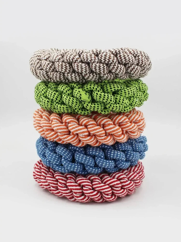 1pc Pet Dog Rope Toy Durable Chew Bite Resistant Interaction Pet Toys