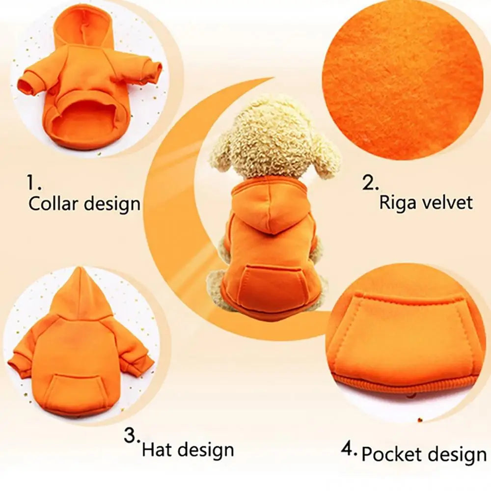 Winter Dog Hoodies Sweatshirt Jacket for Small and Medium Dog Pet Coat