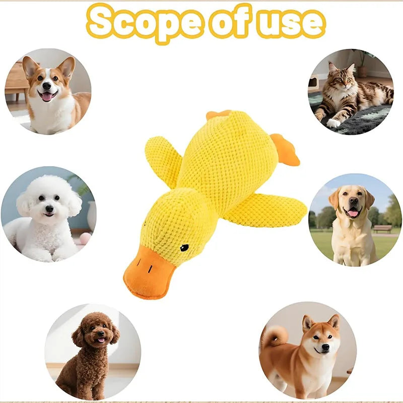 Calming Duck Toy for Dog,Soothing Plush Pet Toys with Sound Quack, Pet