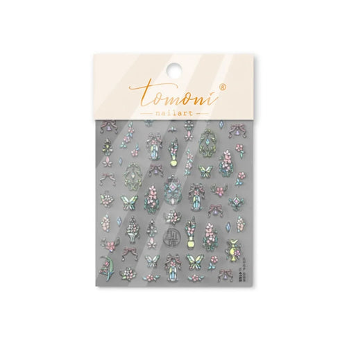 1piece 5D glass fragment nail sticker high quality stained glass