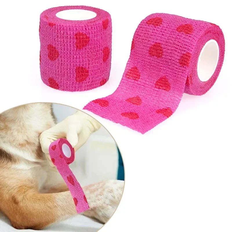 Pet Dog Cat Medical Breathable Elastic Bandage Non-woven Pet Self