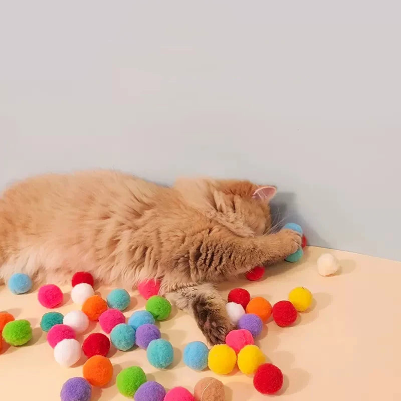 Cat Toys Interactive Launch Training Creative Kittens Mini Pompoms