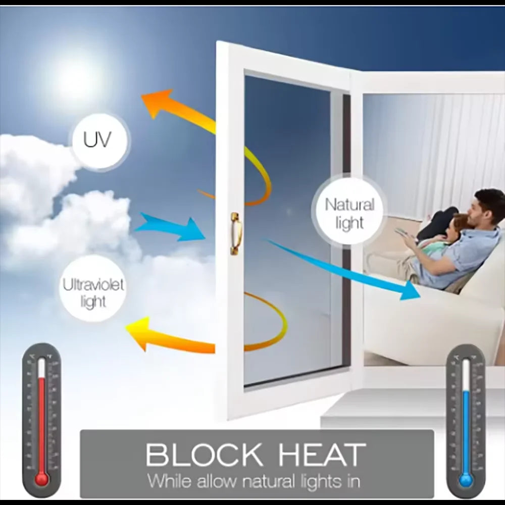 Unidirectional mirror window film protection insulation glass film