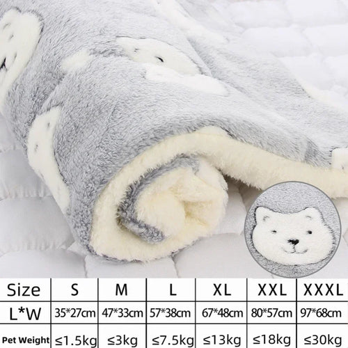 Flannel Pet Mat Dog Bed Cat Bed Thicken Sleeping Mat Dog Blanket Mat