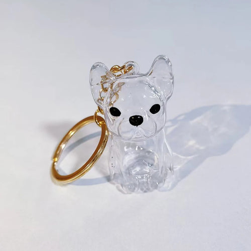 Cute Clear Puppy Hair Memorial DIY Pendant Keychain Decor Keepsake