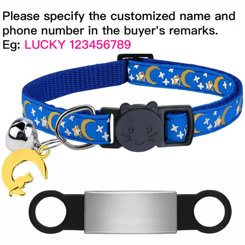 Customized Cute Glow Cat Collar Free Engraved Puppy Kitten Anti-lost