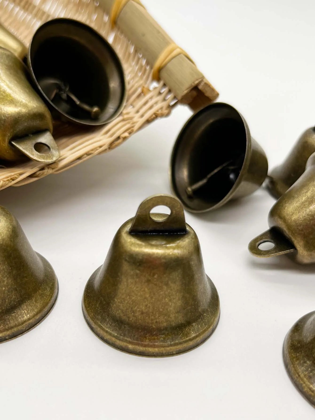 5pcs/10pcs 38mm Brass Christmas Decoration Jingle Bells Pet Pendants