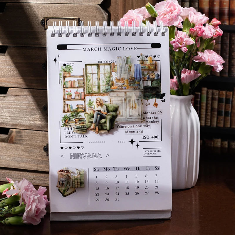 JIANQI 60mm*2m Transparent Material Tapes Corner of Life DIY Masking