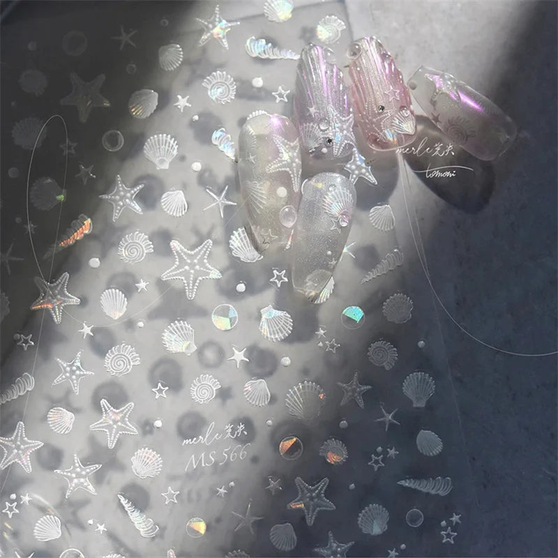 Summer Beach Ocean Shell Starfish Clams Conch Stars Sea Bubble