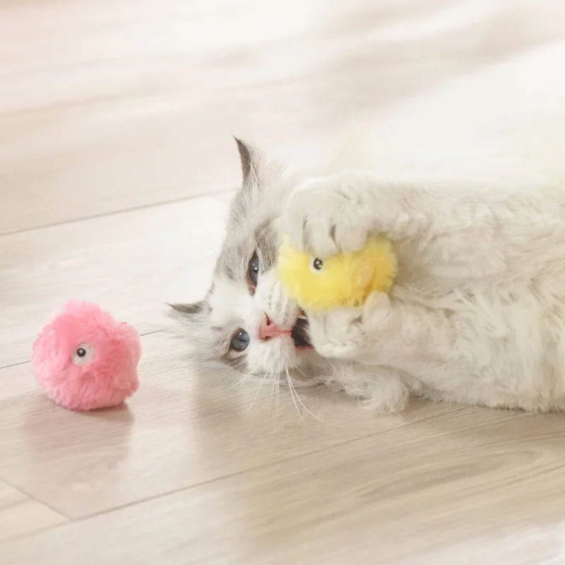 Interactive Ball Smart Cat Toys Plush Electric Catnip Training Toy