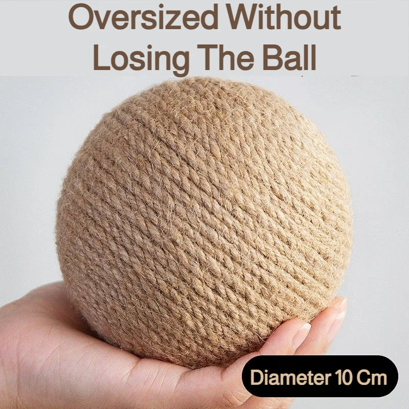 8/10CM Interactive Sisal Cat Scratching Ball Toy For Kitten Teeth