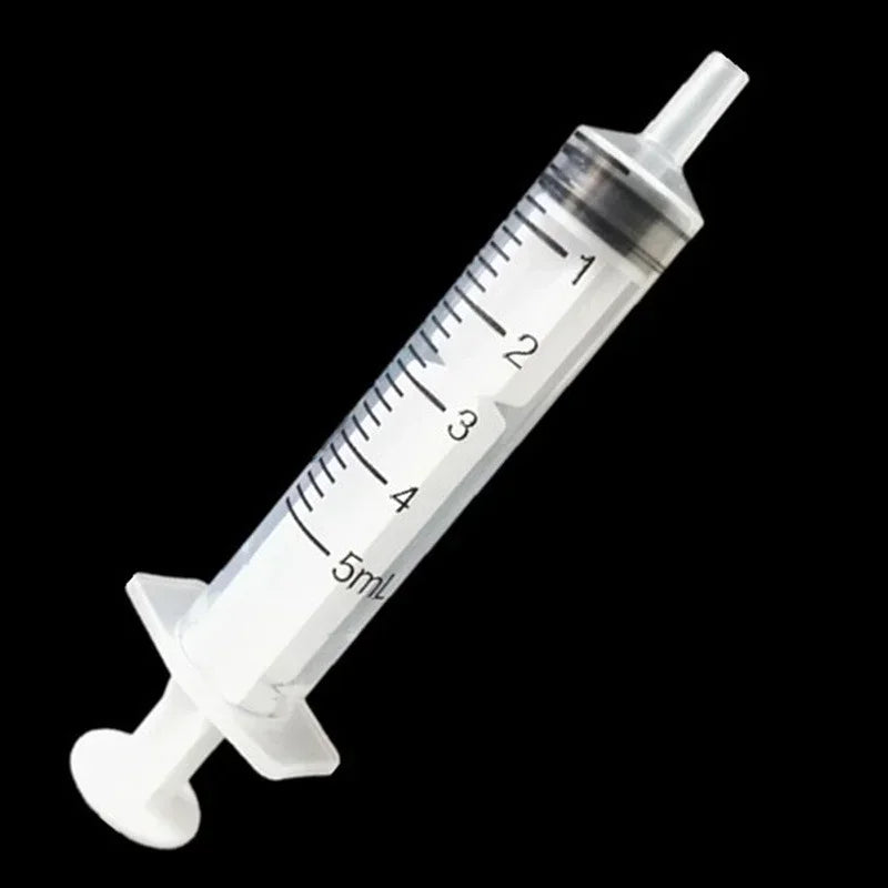 10pcs Disposable Plastic 5ml Injector Syringe No Needle for Lab