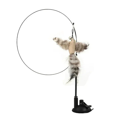 Simulation Bird Cat Toys Funny Interactive Peacock with Bell Cat Stick