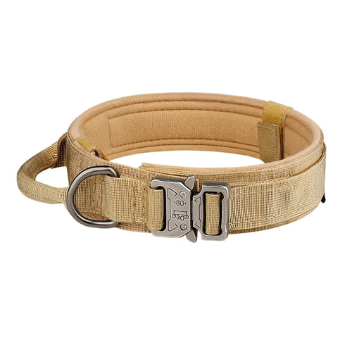 Pet Products Outdoor Tactical Dog Collar Metal Buckle Breathability