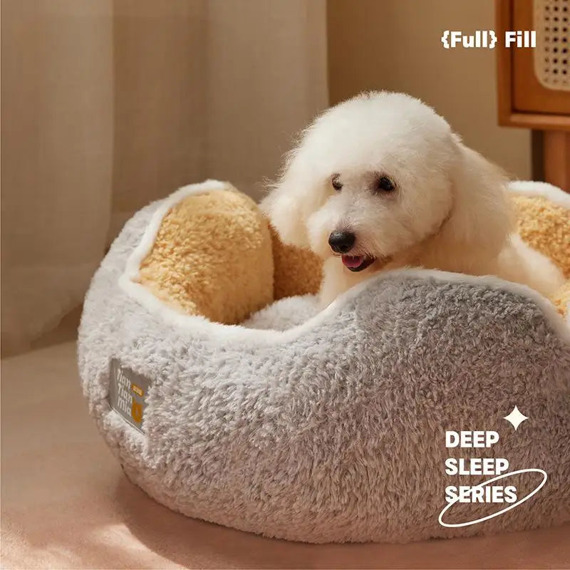 Warm Super Cat Bed Sleeping Cat Nest Soft Long Plush Best Pet Dog Bed