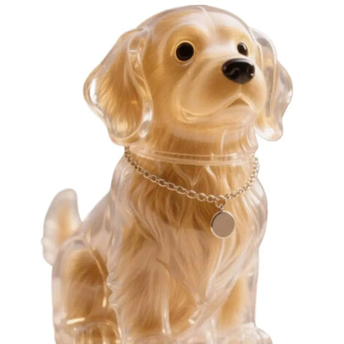 Clear Pet Hair Keychain Cute Dog Fur Keepsake Holder Creative