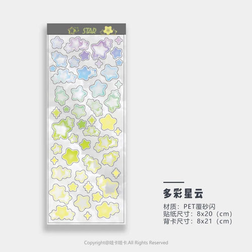 Stars Decal Stickers Scrapbooking Stationery Hearts Stickers PET