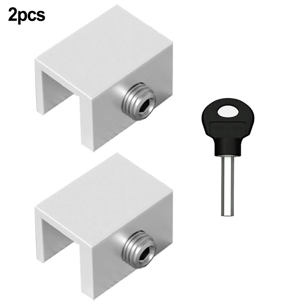 2 Pcs Adjustable Window Lock Stopper Safety Locks for Kids and Pets
