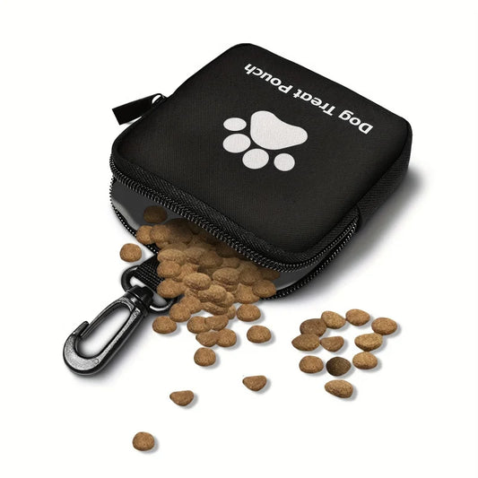 Waterproof Dog Paw Print Zipper Coin Purse Pet Treat Storage Bag for