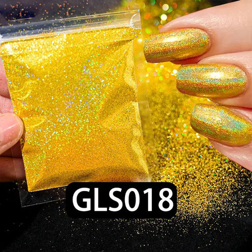 Laser Holographic Rainbow Nail Glitter 0.2MM Sparkly Nails Glitter