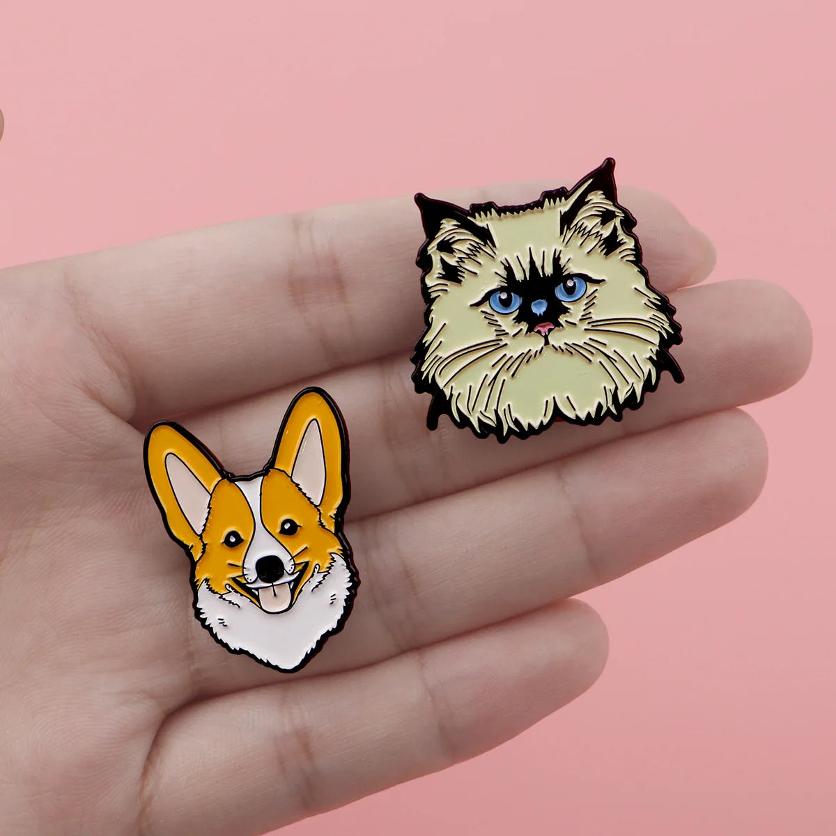 Cute Family Pet Dog Enamel Pins German Shepherd Husky French Bulldog