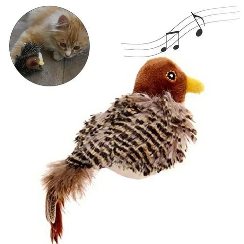 Interactive Cat Toys Electric Squeaky Simulation Bird Plush Cats Pets