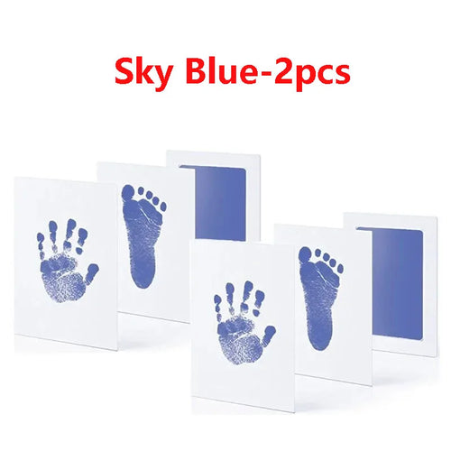 2/4pc Baby Handprint Footprints Ink Pads Safe Non-toxic No-Touch Skin