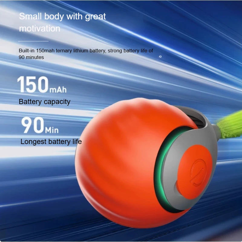 Cats Interactive Ball Toys, Automatic Rolling Ball with Faux Tail,USB