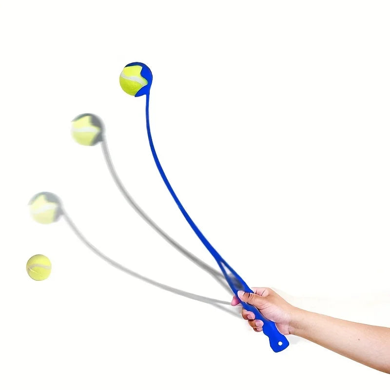 Pet Tennis Ball Launcher Stick - Interactive Outdoor Dog Training Toy,