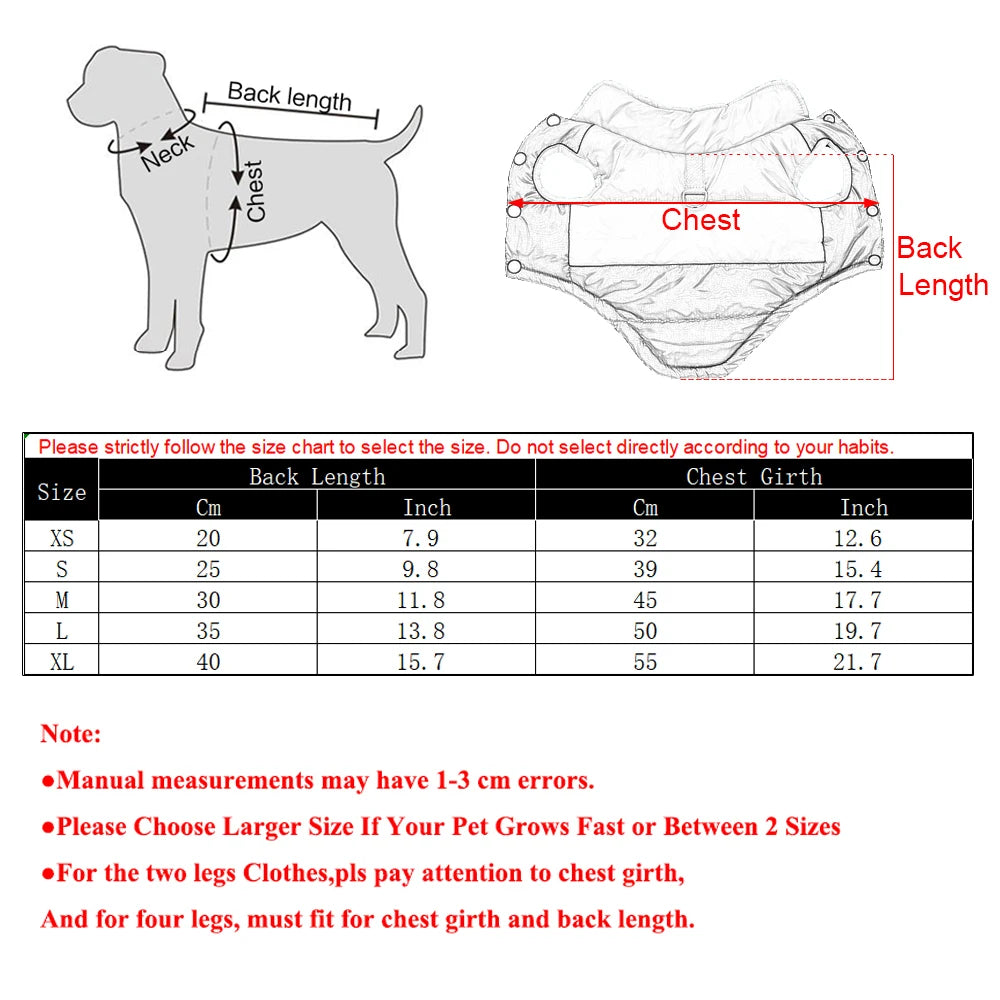 Pet Dog Hiking Jacket With R-ing Warm Dog Clothes Windproof Outdoor