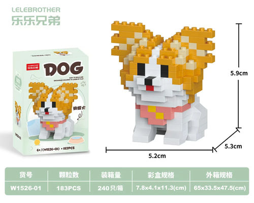 Hot Selling Particle Assembly Building Blocks Pet Cat Dog Assembly