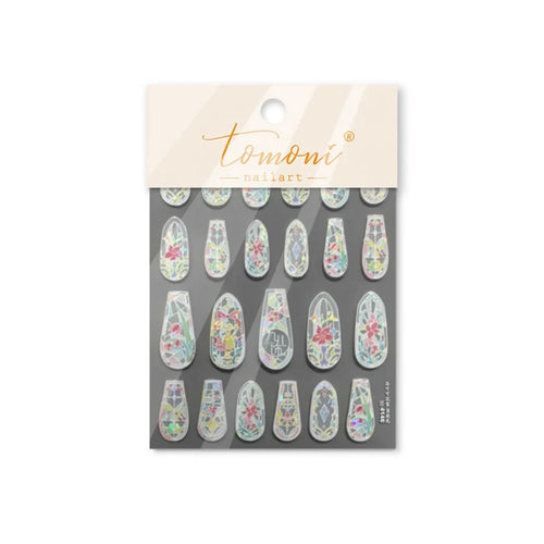1piece 5D glass fragment nail sticker high quality stained glass