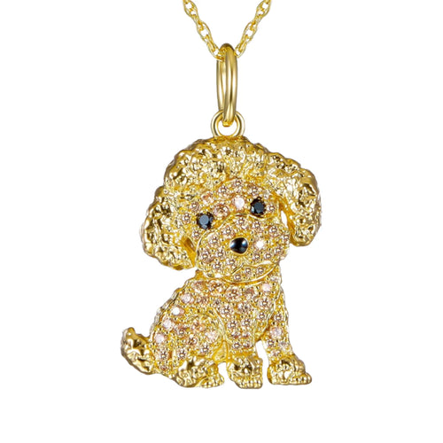 Exquisite and Cute Schnauzer Dog Pendant Necklace for Women Elegant