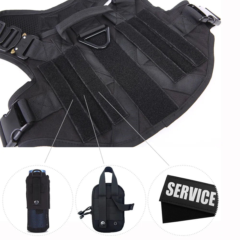 Military Large Dog Harness Pet German Shepherd K9 Malinois Training