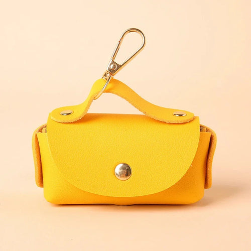 Portable Dog Poop Bag Organizer Stylish Pet Bag Holder Leather Pet