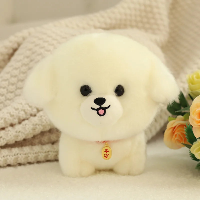 ZU Kawaii Teddy Pets Lifelike Fluffy Puppy Soft Doll Cute Small Chow