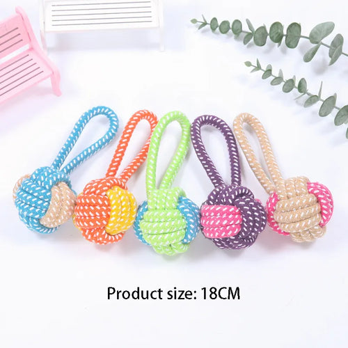 Interactive Cotton Rope Mini Dog Toys Ball for Dogs Accessories
