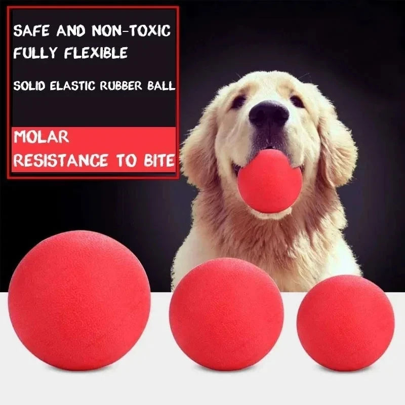 Indestructible Solid Rubber Ball Pet Dog Toy Training Chew Play Fetch