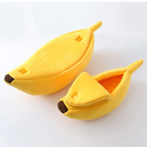 Banana Cat Bed House Funny Cute Cozy Cat Mat Beds Warm Durable