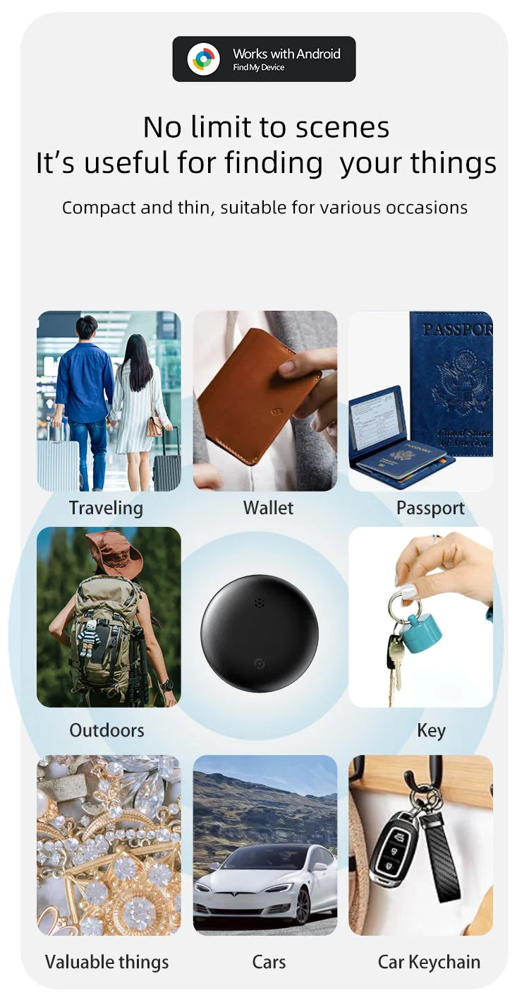 1 Pack Android Anti-Loss Tracker Work with Google Find My Waterproof