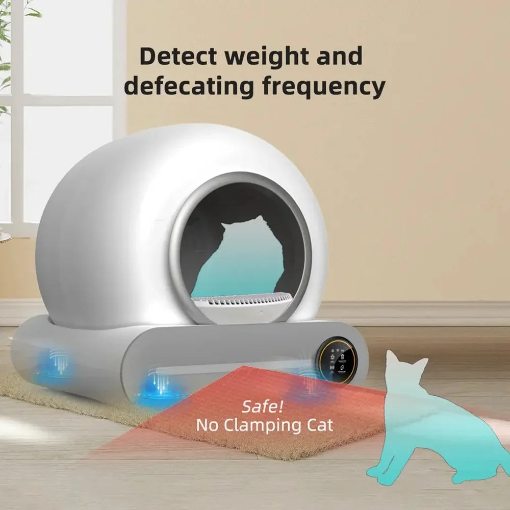 Tonepie 65L Automatic Smart Cat Litter Box Self Cleaning Fully