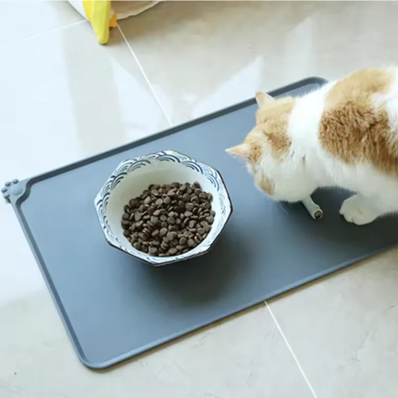 Silicone Pet Meal Mat Pet Waterproof and Anti Slip Cat Food Mat No