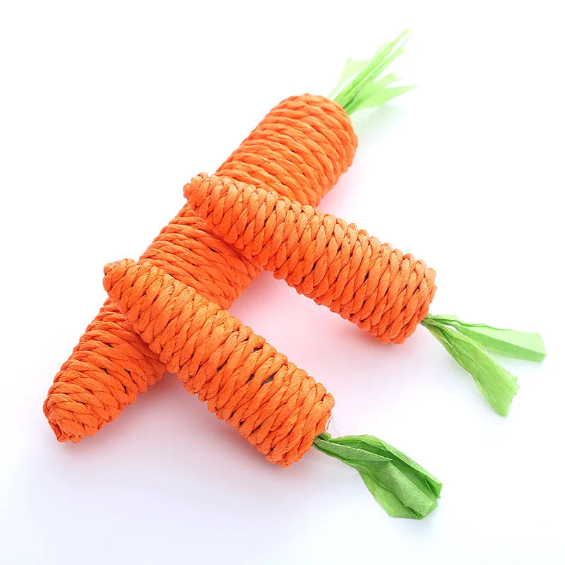 Cat Toy Carrot Sound Pet Products Bite Resistant Paper Rope Scratcher